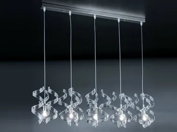 ASTRO - Crystal pendant lamp by Metal Lux - view 2